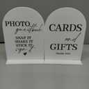 KOSKIMER 2pcs Acrylic Wedding Signs for Ceremony and Reception, 5x7 Inch White Wedding Signage, Photo Guest Book Sign, Cards and Gifts Sign, Wedding Reception Signs