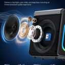 Karaoke Machine with 2 Wireless Rechargeable Microphones: Portable Bluetooth Speaker for Adults & Kids - PA System with Lights Supports TWS/TF Card/USB/AUX for Home Party