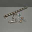 Ivilon Side Window Short Curtain Rod - End Cap Style Design 1 Inch Pole. 16 to 28 Inch Color Warm Gold