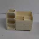 Makeup Organizer with Drawers,Large Capacity Countertop Organizer for Vanity,Bathroom and Bedroom Desk Cosmetics Organizer,Easy To Storage Skincare,Brushes,Lotions,Lipstick (All Cream)