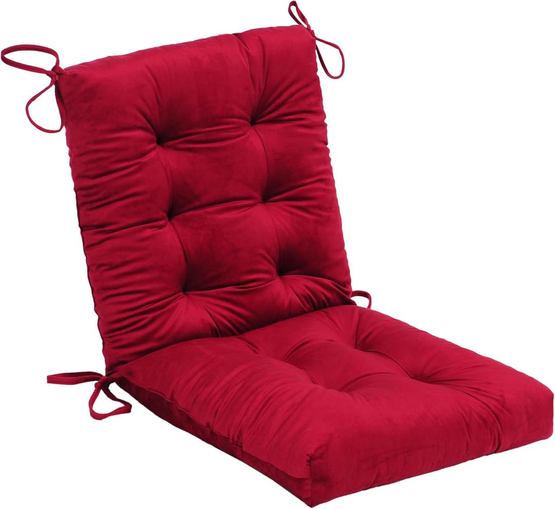 Set of 2 Outdoor Dining Chair Cushions, 37x18 inch