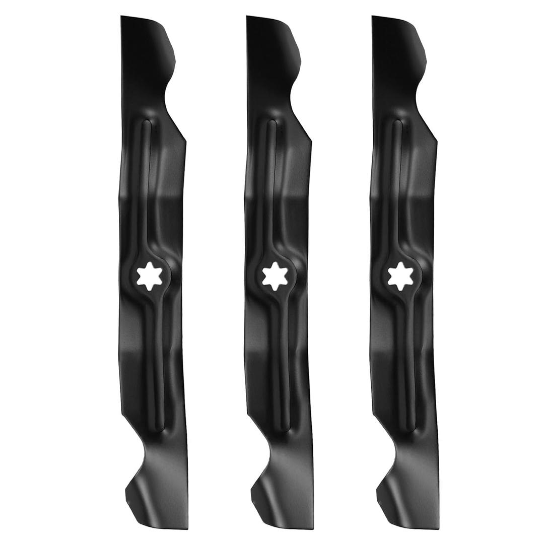 (3) 50" High-Lift Blades for 942-04053C Cub Cadet/Troy Bilt/MTD RZT 50 LT1050 LGT1050 LTX1050 LTX1050KW 50 inch Deck Lawn Mower Replace 742-04056 942-04056 742-04053A 742-04123 942-04053B, Black