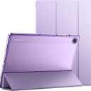 JETech Case for Samsung Galaxy Tab A9+ / A9 Plus 11-Inch 2023, Slim Translucent Back Tri-Fold Folio Stand Protective Tablet Cover, Auto Wake/Sleep (Light Purple)