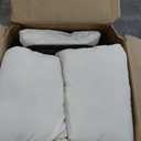 Generic Modern 6-Piece Rope Patio Furniture Set, Outdoor Furniture with Acacia Wood Cool Bar Table with Ice Bucket, Deep Seat Patio Conversation Set with Two Stools for Backyard Porch Balcony (Black & Beige)