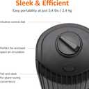 Amazon Basics 28" 60-Degree Oscillating Tower Fan with Powerful Airflow for Bedroom, Living Room, Office, 3 Speeds, Mechanical Control, Air Circulator, 35W, 27.8"H x 9.4"D x 9.4"W, Black