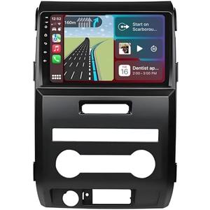 for Ford F150 Radio Upgrade 2009-2014: 9 Inch Touchscreen Car Stereo with Wireless CarPlay Android Auto - 4G+64G GPS Navigation Head Unit with Bluetooth WiFi