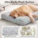 JOEJOY Large Dog Crate Pad, Fluffy Plush Washable Kennel Mat, 47" x 29"