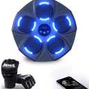 Music Boxing Machine for Adults, Boxing Machine Wall Mounted Music with Gloves, Boxing Music Workout Machine for Home, Indoor and Gym (Round)