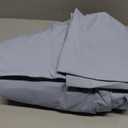 BESTOUCH Duvet Cover Set 100% Washed Cotton Linen Feel Super Soft Comfortable Chic Lightweight 3 PCs Home Bedding Set Solid Cornflower Blue Oversized Queen