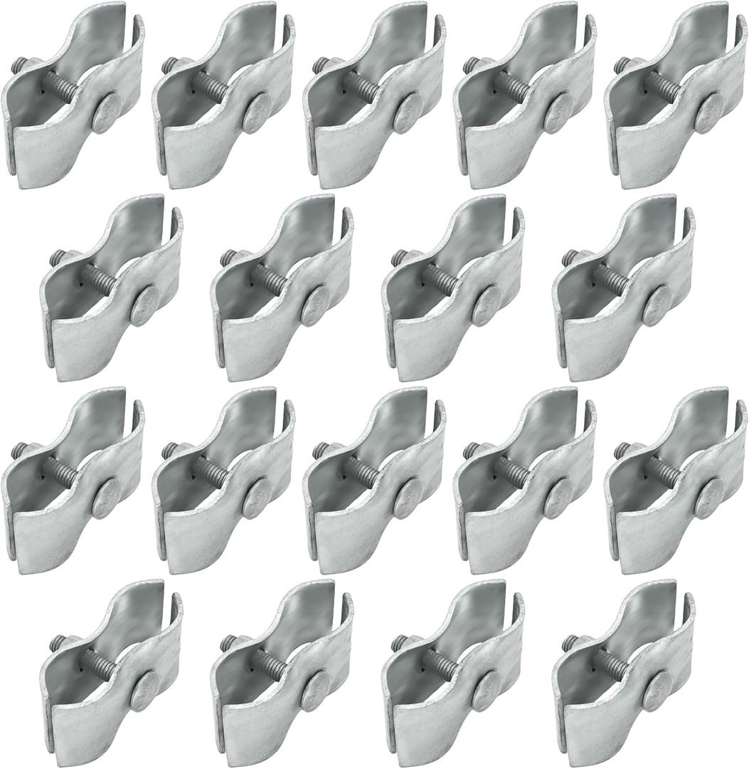 18 Set Chain Link Fence Parts 1-3/8" Dog Kennel Panel Clamps Galvanized Chain Link Fence Clamps For Pipe Panel Frames