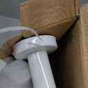 Adjustable Single Towel Bar 16 to 27.6 Inch, iMomwee Oil Rubbed White Finished Stainless Steel Bath Towel Holder, Wall Mounted Towel Rail for Bathroom Kitchen Washroom, 1" Diameter Towel Rod with Hook