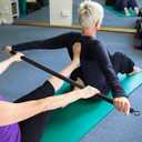 QWORK Resistance Band Bar Pilates Bar Home Gym Fitness Workout Bar for Strength Training Cardio Exercise - 108CM - Max Load 800lb (Portable Detachable Stick x3)