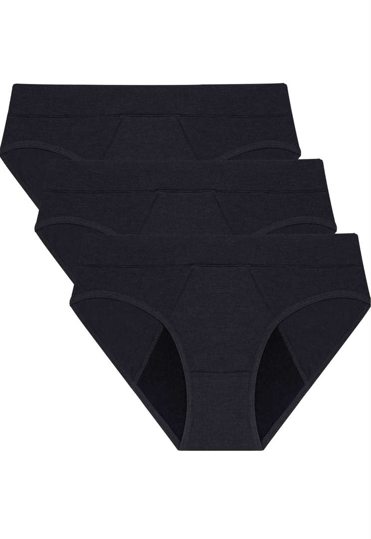 Neione Period Underwear Menstrual Panties Comfortable Modal Hipster Panty Women Girls S 3 PAck