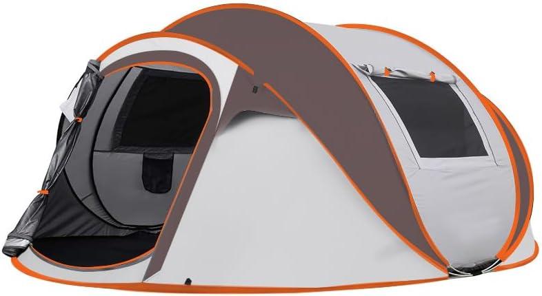 Instant Pop Up Tents for Camping, 4/6 Person Easy Pop Up Camping Tents,Automatic Set Up Tent in 3 Seconds,Waterproof Sunshade Family Tent,Lightweight Dome Tent for Outdoor Camping,Hiking & Beach, Large