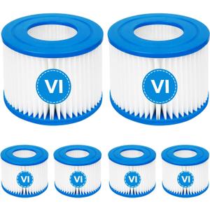 6 Pack hot tub VI Filterspa Filterhot tub Filters Replacementsspa Filters Replacements for hot tub,Applicable to Lay-Z-Spa, 90352E 58323Inflatable Hot Tub