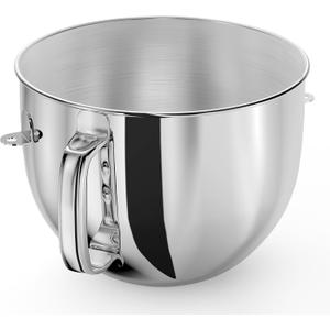 7QT Stainless Steel Mixer Bowl for Kitchenaid Stand Mixers, Kitchen Aid Mixing Bowl for 7QT Lift Mixer with Handle