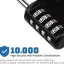 3 x RESET-060 4 Digit Combination Padlock with 2.4 inch Long Shackle Combination Lock,Outdoor Waterproof Padlock,Indoor Padlock for School Locker, Gym Locker, Shed, Fence, Gate, Toolbox, Black