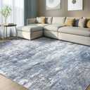 Washable 10x12 Area Rugs for Living Room: Abstract Modern Home Decor Rug