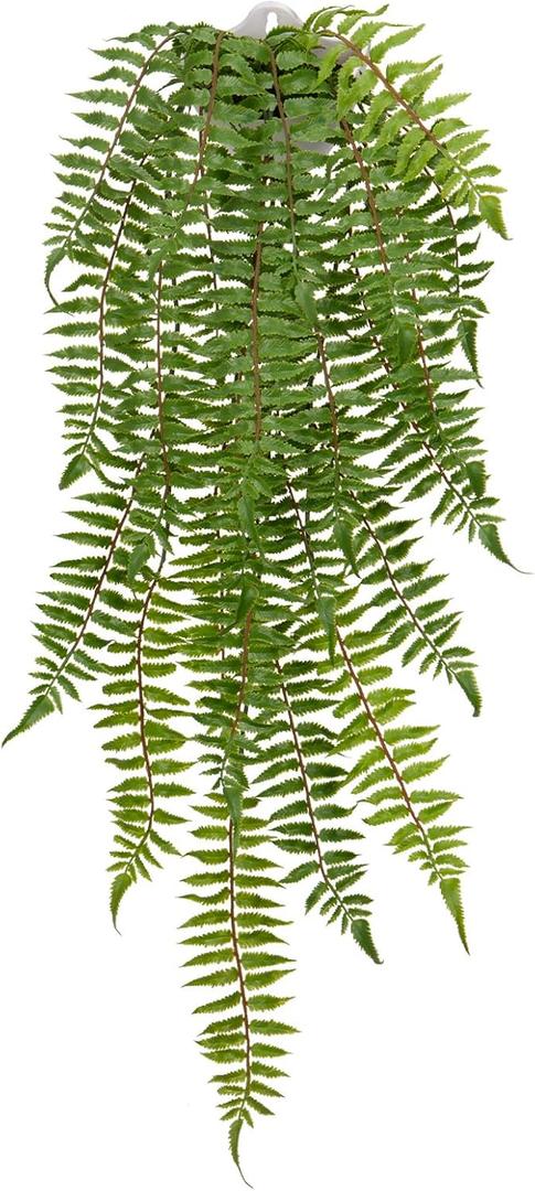 Hollyone Artificial Fern Hanging Plants Potted Fake Boston Ferns Ivy Vines Hanging Wall Plants Realistic Faux Ferns Greenery Plants for Wall Outdoors Indoors Home Office Garden Patio Decorations