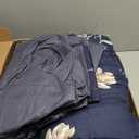 AIKASY Bed in a Bag Queen Comforter Set7 Pieces Floral Comforter Set Bedding Sets with (1 Comforter, 2 Pillow Shams, 1 Flat Sheet, 1 Fitted Sheet, 2 Pillowcases) (Navy, Queen)