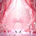 1Pc Sweet Pink Halloween Bow Headband Bowknot Hair Hoops Bands Headpiece Hairband for Women and Grils,Women Christmas Birthday Party Decorations Accessories Easy to Wear,Headbands Hair Accessories