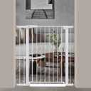 Fairy Baby 38" Extra Tall Baby Gate, 29.5"-40.5" Extra Wide Pet Gate for Dogs Puppy, Metal Auto Close Safety Child Gate for Stairs Doorways, Easy Install Pressure Mounted Dog Gate Indoor, White