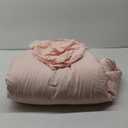 Joyreap Queen Size Comforter Set Blush Pink, 3pcs Lace Ruffled Bedding Comforter Set, Microfiber Vintage Boho Chic Bedding Set for All Season- 88x88 inches