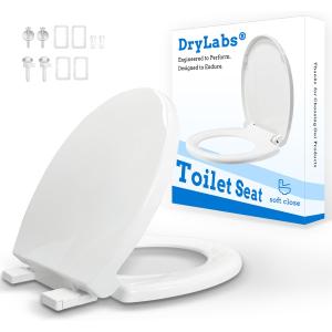 Round Toilet Seat 16.5" - Soft Close, Durable PP Toilet Lid, Easy Installation & Removal, Fits Most Toilet Bowl Seat (Round 16.5'')