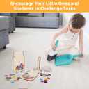 2 PCS Magnetic Reward Jars, Wooden Reward Jars with Stars and Hearts for Chill, Personalized Stars Reward Jar for Little One, Magnetic Reward Jars for Boys Classroom Education