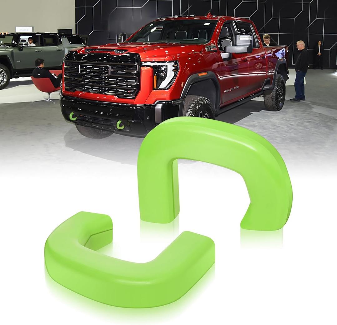 Tow Hook Covers for GMC Sierra 1500 2019-2024,Customized Tow Hitch Covers Compatible with GMC Sierra 1500 Accessories,2PCS-Green