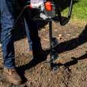 XtremepowerUS 1500W Electric Post Hole Digger Earth Auger Dig Hole Fence Post Hole Digging, Tree Planting with 6" Digging Auger Bit Set, 3/4" Shaft