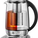 Electric Tea Kettle, 9 Temperature Control Presets Glass Kettle, 1200W Tea Pot with Removable Infuser, 2 Hours Keep Warm, 1.7 Liter Electric Kettles, Borosilicate Glass & Stainless Steel