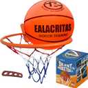 Non-Compress Size 7 (29.5) Grooved Airless Silent Basketball & Indoor Hoop & Shooting Form Trainer Gift Set - for Quiet Dribbling and Indoor Shooting Training Kit (Orange)