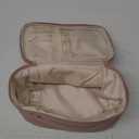 Wandering Nature Makeup Bag, Travel Make Up Organizer Cosmetic Brush Bags Case for Women in Vegan Leather, Pink, Patent Pending