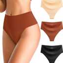 ANNYISON Women's Thongs, T Back Low Waist See Through Panties Cotton Seamless Lace Thongs for Women (L)