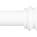 Kenney Chelsea Ball End Window Curtain Rod, Adjustable Curtain Rod for Windows 28 to 48 Inches, Extendable Curtain Rod Set, White Curtain Rod