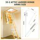 55-2 Attic Ladder Hinge Arms, Suitable for Werner Attic Ladders Manufactured After 2010, Compatible with Werner Mk5, WU2210, W2208, W2210, Heavy Duty Thick Galvanized Material