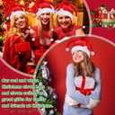 Jecery 2 Piece Red Velvet Jester Hat and Collar for Adult Christmas Costume Red and White Jester Cosplay Accessory Holiday Elf Hats for Christmas Clown Theater Xmas Halloween Party, One Size