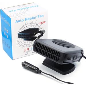 12v 200W Car Heater, Portable Car Heater and Defroster, Windshield Defogger, 12 Volt Car Heater That Plugs Into Cigarette Lighter, Calenton para Carro, 360 Rotation (Black)
