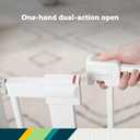 Safety 1st Easy Install Walk Thru Baby Gate for Doorway With Door, Dog Gates, Fits 29"-38", Easy Install 28" Tall, White