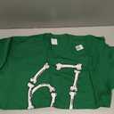 Halloween Number 6 and 7 Bones Skeleton Costume T-Shirt, L, Kelly Green