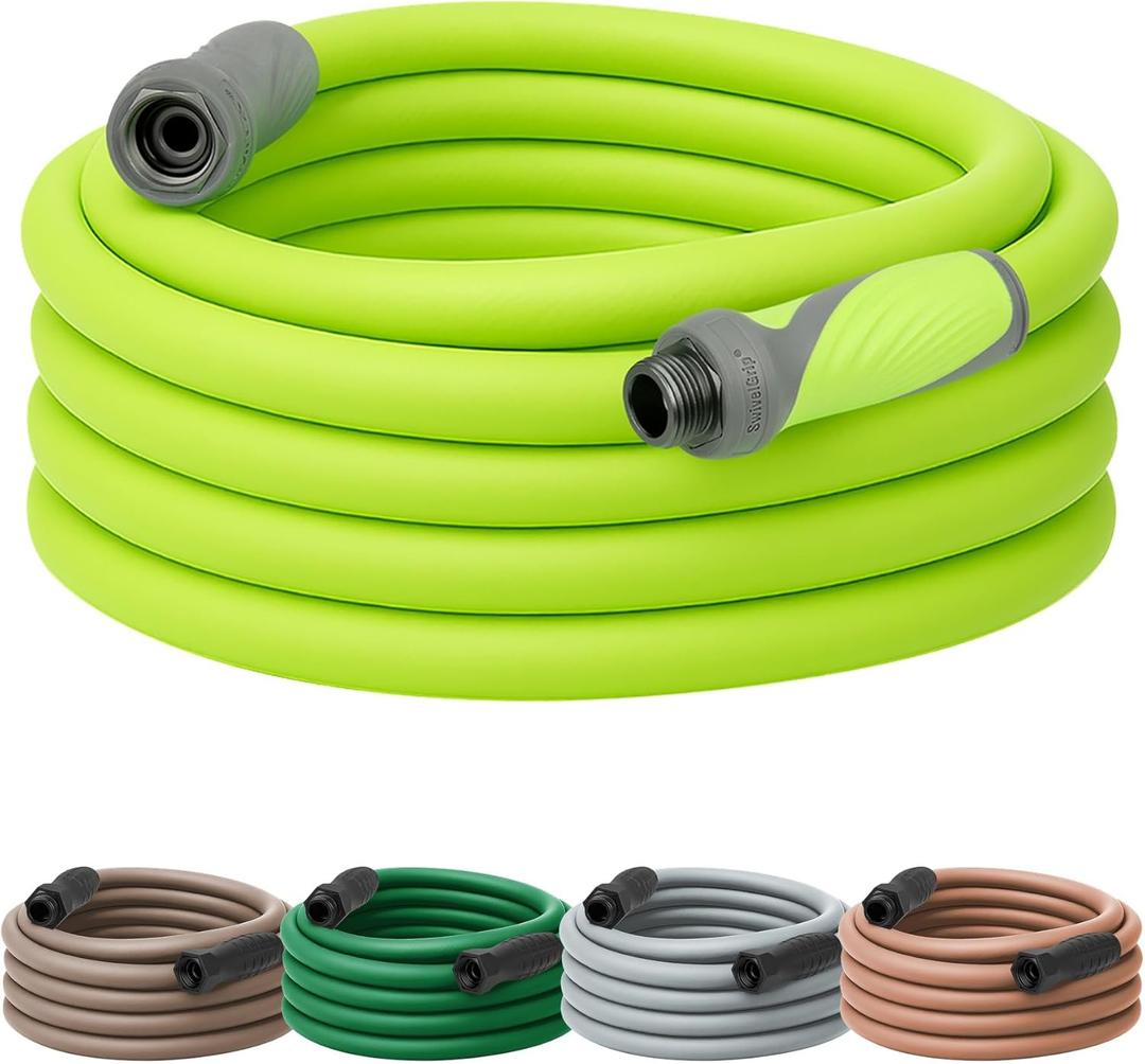 Flexzilla Garden Hose with SwivelGrip, 5/8 in. x 50 ft., Lightweight All-Weather Water Hose, Durable and Flexible, Leak-Free Connections (Chartreuse)
