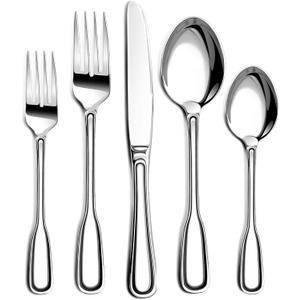 Silverware Set For 12, 60 Piece Flatware Cutlery Set With Ergonomic Wide Handles, Mirror Polished Stainless Steel Utensils Set For Kitchen, Dishwasher Safe For Home, Restaurant, Party
