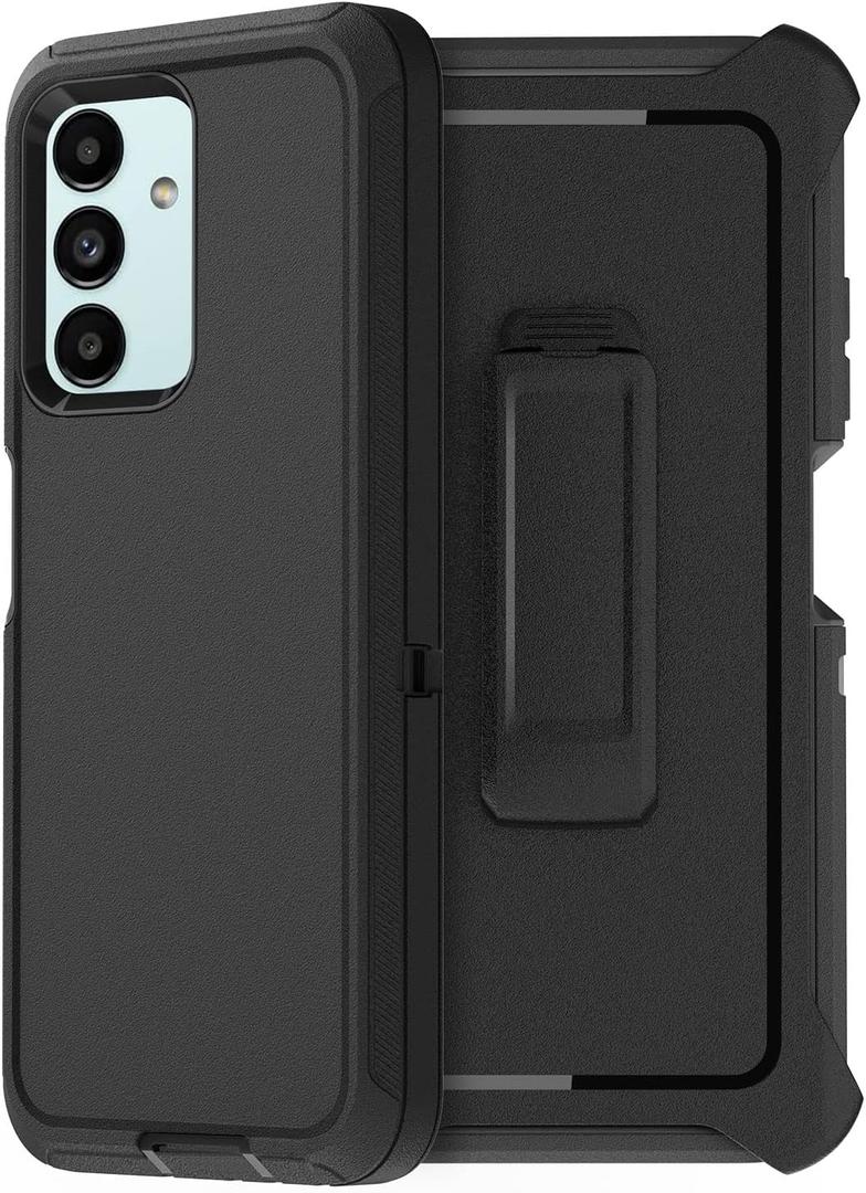AICase for Galaxy A13 5G Case, Heavy Duty Drop Protection Full Body Rugged Shockproof/Dust Proof Military Protective Tough Durable Phone Cover for Samsung Galaxy A13 5G (Black/Belt Clip)