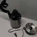 Professional Brushed Stainless Steel Electric Citrus Juicer, 2 Interchangeable Cones for Orange, Lemon & Grapefruit, Easy Clean, Durable Design & Effortless Operation (Black and Silver)