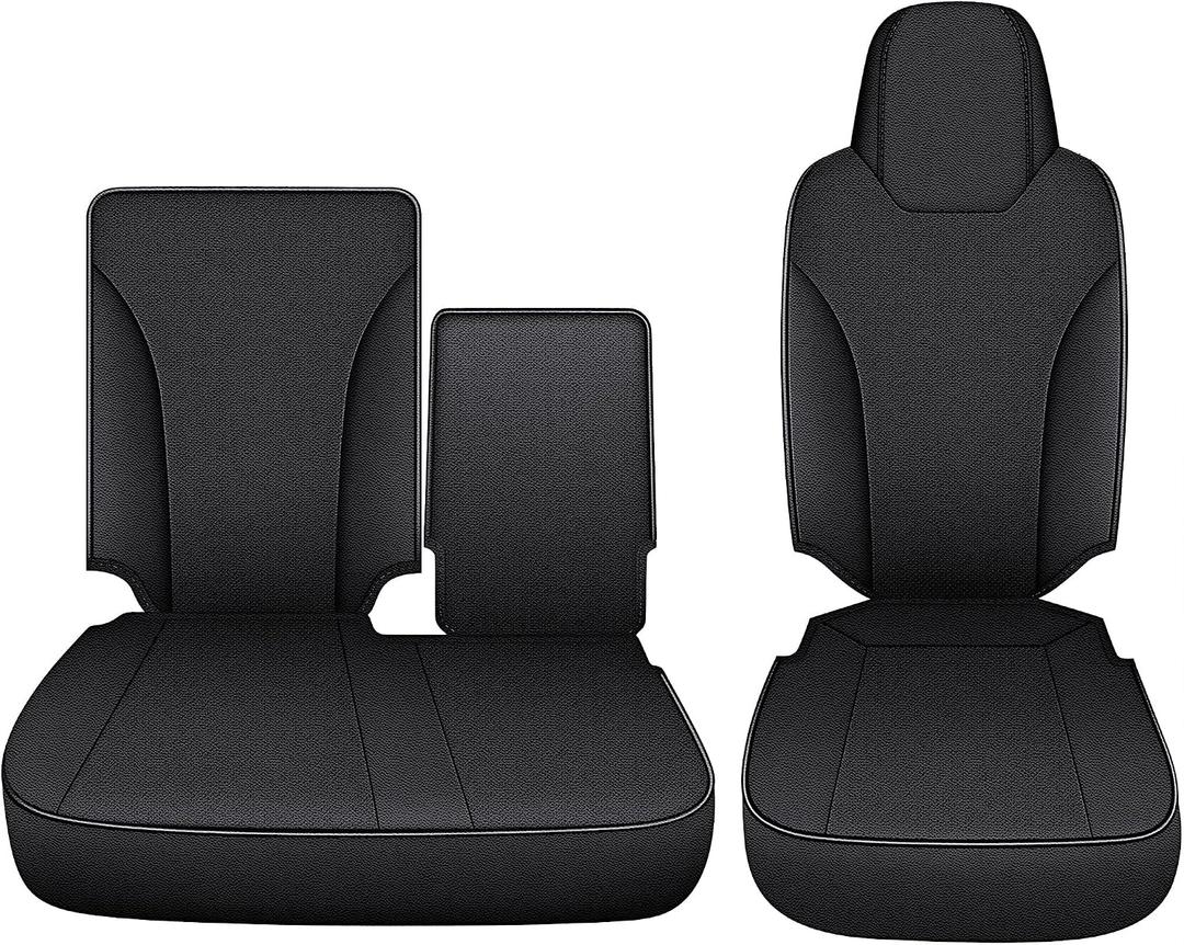 IKABEVEM Custom Fit Seat Covers for Isuzu NPR: 1995 1996 1997 1998 1999 2000 2001 2002 2003 2004 2005 Faux Leather Car Seats Covers Full Set Black