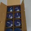 Set of 8 2x3 Inch Unscented Navy Blue Pillar Candles, Small Solid Colored Cylinder Candles for Home Emergency Power Outage - 24 Hour Burning