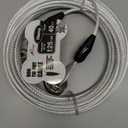 Petest 40ft Reflective Tie-Out Cable for Heavy Dogs Up to 125 Pounds (Black & Silver)