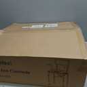 Drop Arm Bedside Commode, Commode Toilet with Padded Seat and Backrest, 400lbs Capacity, 6.3QT Removable Bucket and Splash Guard, Adjustable Height Portable Toilet for Adults, Beige