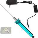 Hot Wire Pen, Electric Hot Wire Cutter Pen 10cm, Styrofoam Cutting Hot Pen Hot Wire Cutting Pen for Amateur DIY Heat Cutting Engraving Pen, Art Making, Foam Carving (blue, 100mm)